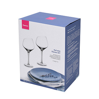 Set of red wine glasses 550 ml x 2 pcs. (glass)