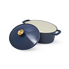 Ovāls katls LE MANS BLUE 30x11,4 cm / 4,8 L ar vāku (emaljēts čuguns)
