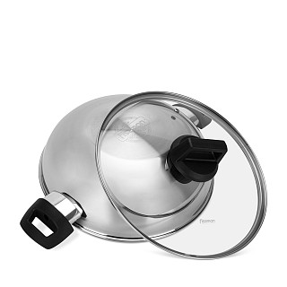 Wok IRON CHEF 28x8,5 cm / 3,54 l nerūdijantis plienas su nepridegančia danga