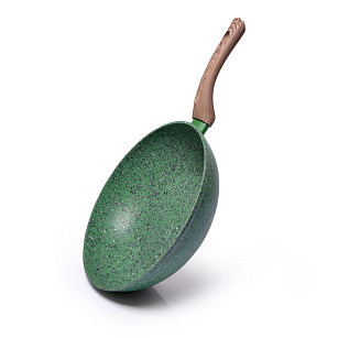 Wok MALACHITE 28x8 cm with induction bottom (aluminium with non-stick coating)