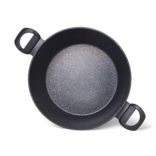 Stockpot MAGNA 30x15 cm / 9.15 LTR with glass lid with induction bottom (aluminium with non-stick coating)