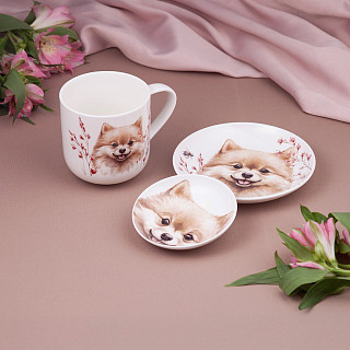 Porcelain plate 14.5 cm Dog