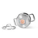 Stockpot NORDIA 16x9 cm / 1.8 LTR with glass lid (stainless steel)
