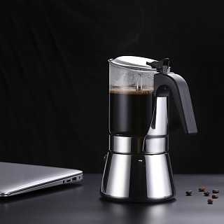 Geizera kafijas kanna 9 porcijām / 360 ml (nerūsējošais tērauds + stikls)