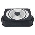 Rectangular shallow casserole NORD STONE 30x21.5x7 cm / 3.7 LTR with glass lid (cast aluminium with non-stick coating)