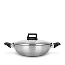 Wok keptuvė STEEL PRO 28x8.5cm / 3.54l nerūdijantis plienas su nepridegančia danga