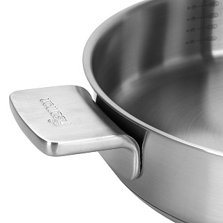 Troškintuvas PREMIUM ONE 26x6 cm / 2,7 L su stikliniu dangčiu (nerūdijantis plienas)