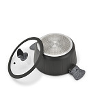 Stockpot STELLA 24x11.5 cm / 4.2 LTR with glass lid and induction bottom