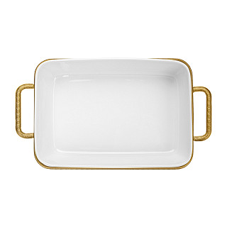 Servēšanas trauks uz metāla statīva 35x20,5x7,4 cm  (porcelāns)