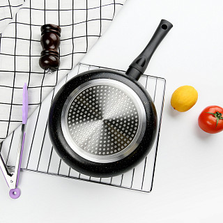 Deep frying pan PROMO 24x6 cm with induction bottom (aluminium with non-stick coating)