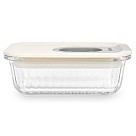 Container with plastic lid 15x11x6 cm / 370 ML (borosilicate glass)