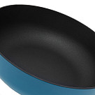 Shallow casserole SEAGREEN 28x8 cm / 4 LTR with glass lid (enamelled lightweight cast iron with non-stick coating)