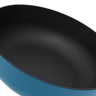 Shallow casserole SEAGREEN 28x8 cm / 4 LTR with glass lid (enamelled lightweight cast iron with non-stick coating)