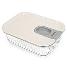 Container with plastic lid 20.4x15.3x7.3 cm / 1050 ML (borosilicate glass)