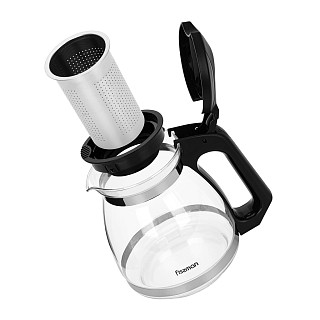 Tējkanna 1500 ml ar tērauda filtru (karstumizturīgs stikls)