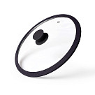 Lid ARCADES 28 cm with BLACK marble silicone rim (glass)