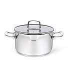 Stockpot ADELIE 20x11.5 cm / 3.5 LTR with glass lid (stainless steel)