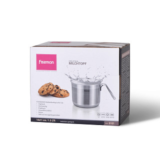 Milk pot 14x11 cm / 1.5 LTR (stainless steel)