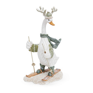 Figurine "Goose on skis" 10х6х16.5 cm (polyresin)