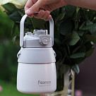 Double wall vacuum flask 800 ml gray (stainless steel), art. 9864