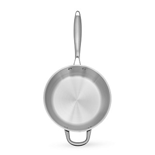 Deep frying pan AETERNUM 24х7 cm with glass lid (stainless steel)