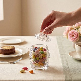 Candy jar 7.3x11.3 cm  / 120 ml with lid (glass)