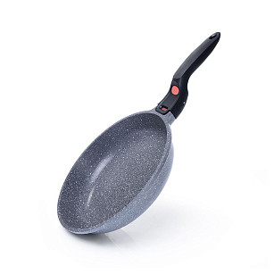 Frying pan LA GRANITE 26x5.6 cm with detachable handle and THERMIC point with induction bottom (aluminium with non-stick coating)