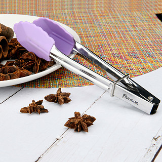 Tongs 17 cm (stainless steel, silicone) (24 pcs per PVC tube)