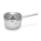 Sauce pan MASTER CHEF 16x9 cm / 1,6 LTR with glass lid (stainless steel)