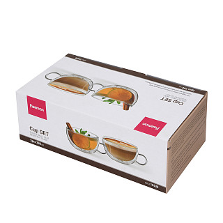 2 dvigubų sienelių puodelių rinkinys 330 ml