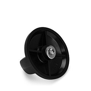 Glass lid 28 cm, black