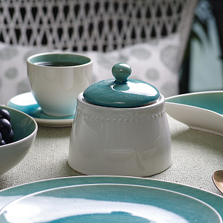 Sugar pot CELINE 450 ml (ceramic) azure