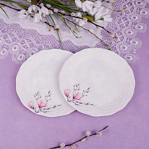 Set of 2 plates MAGNOLIA 20 cm (new bone china)