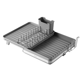 Dish drying rack 51x36.5 cm (stainless steel, plastic)