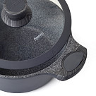 Keptuvė PRESTIGE 24x11,5cm / 4,3l su stikliniu dangčiu (aliuminiu)