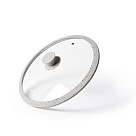 ARCADES 26 cm dangtis su marmuro apvadu, ŠVIESIAI PILKAS  (stiklas)