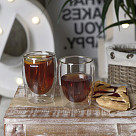 Cup set 2pcs ROMANO 300 ml double wall glass (borosilicate glass)