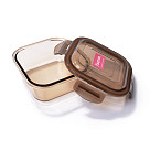 Stikla trauks ar vāku 15x15x6 cm/800 ml