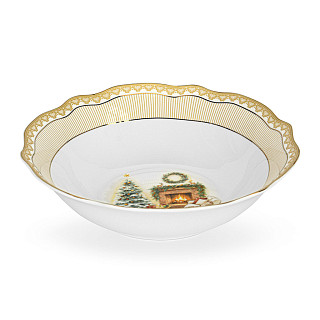 Салатник CHRISTMAS EVE 23,5x6,5 см, цвет ЗОЛОТОЙ (фарфор)