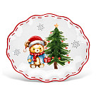 Oval plate 24х20 cm (dolomite)