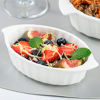 Baking dish 15 x 12 x 4 cm / 240 ml Horeca porcelain