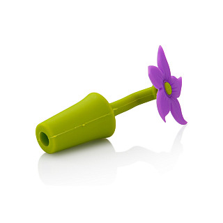 Bottle stopper FLOWER 9 cm (silicone) (24 pcs per PVC tube)