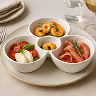 Divided plate 25.7х23.8х5 cm (porcelain)