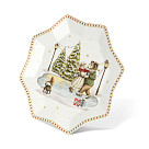 Daudzstūra formas šķīvis MIRACLE 27 cm (jaunais kaula porcelāns)