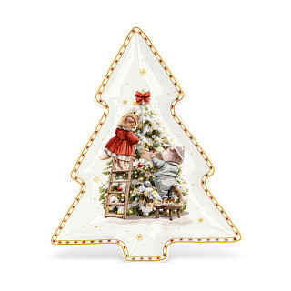 Šķīvis MIRACLE eglītes formā 21,5 cm (porcelāns)