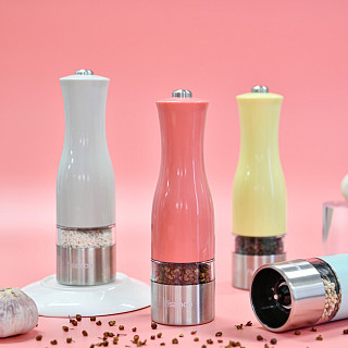 Electric salt & pepper mill 20 cm with LED light (ceramic grinder)