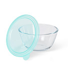 Bowl with PP lid 15x8 cm / 0.8 LTR (borosilicate glass)