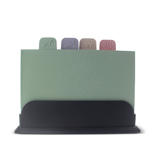4 pcs index chopping board set 28x22 cm (plastic)