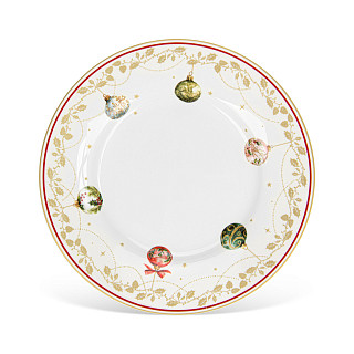Krūzīšu komplekts CHRISTMAS BALLS 200 ml ar apakštasītēm, 2 gab. (jaunais kaula porcelāns)