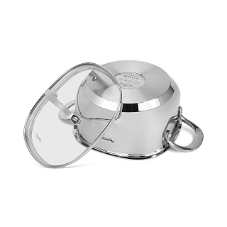 Katls EXCLUSIVE PRO 20x10 cm / 3L ar stikla vāku (nerūsējošais tērauds)